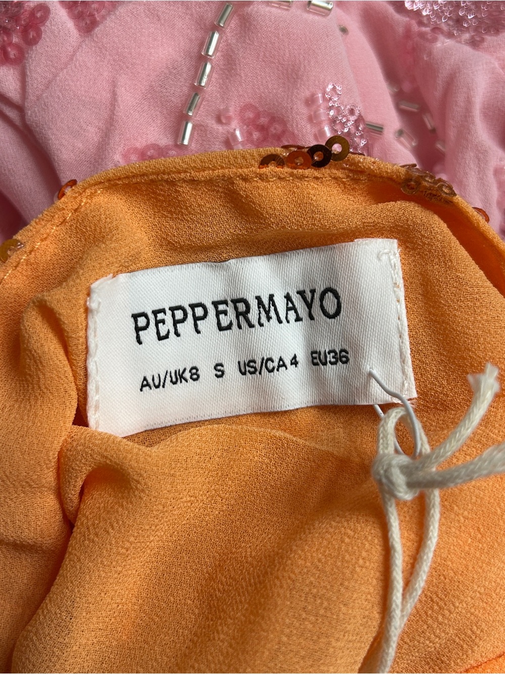 BRAND NEW Peppermayo Catalina Sequin Top (Orange, 4) - Picture 6 of 7
